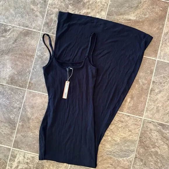 Skims Soft Lounge Long Slip Dress Onyx Size Small - Picture 8 of 12